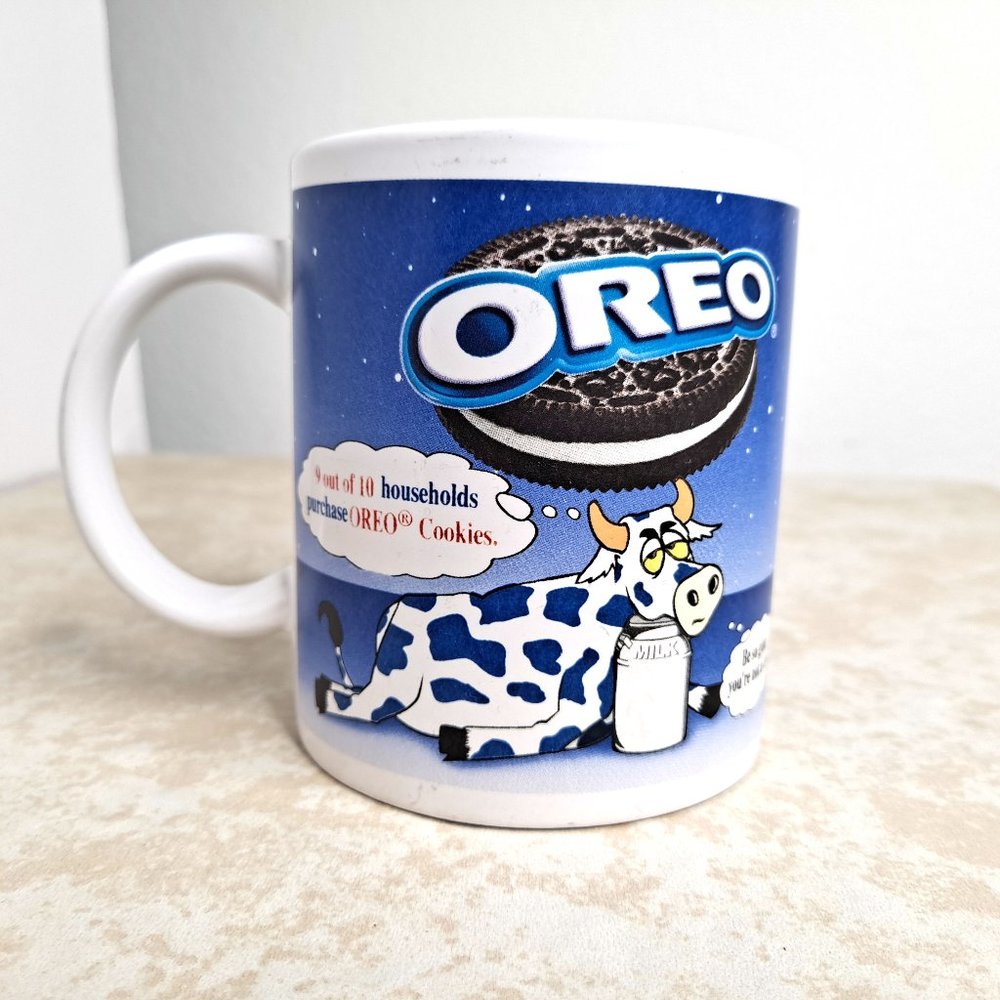 Vintage OREO Cookie "Cow's Milk" Coffee Cup 12 Oz
